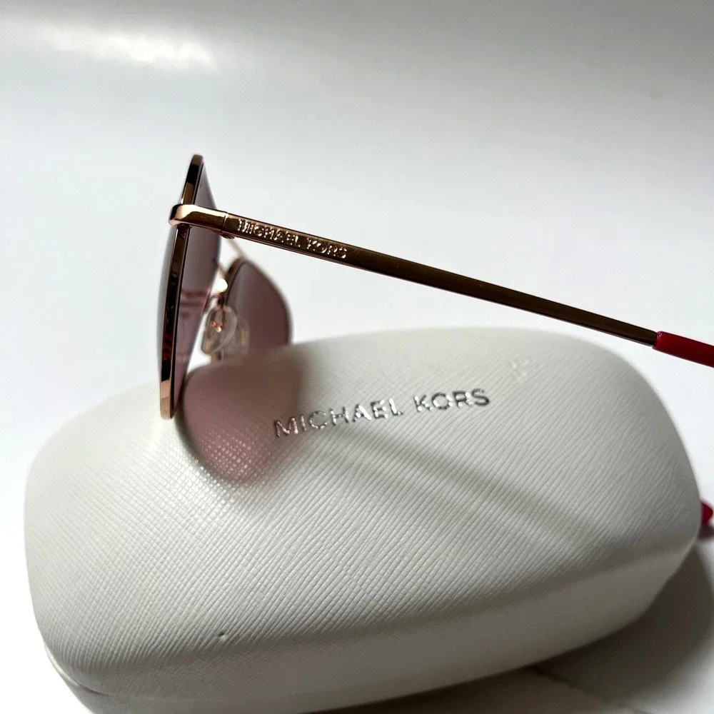 Michael Kors MK5009 Rodinara Sunglasses Rose Gold Pink Gradient Aviator 58mm